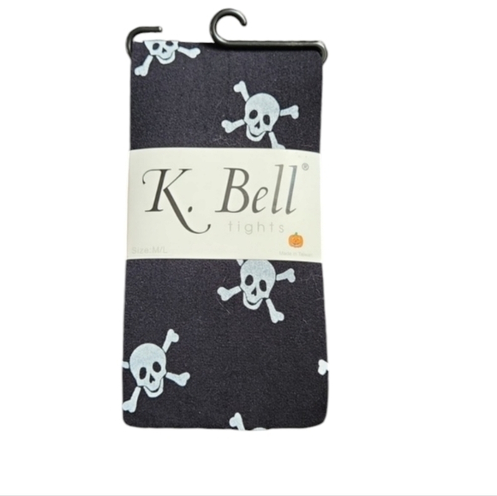 Skull and Cross‎ Bones Womens Black and White Tights